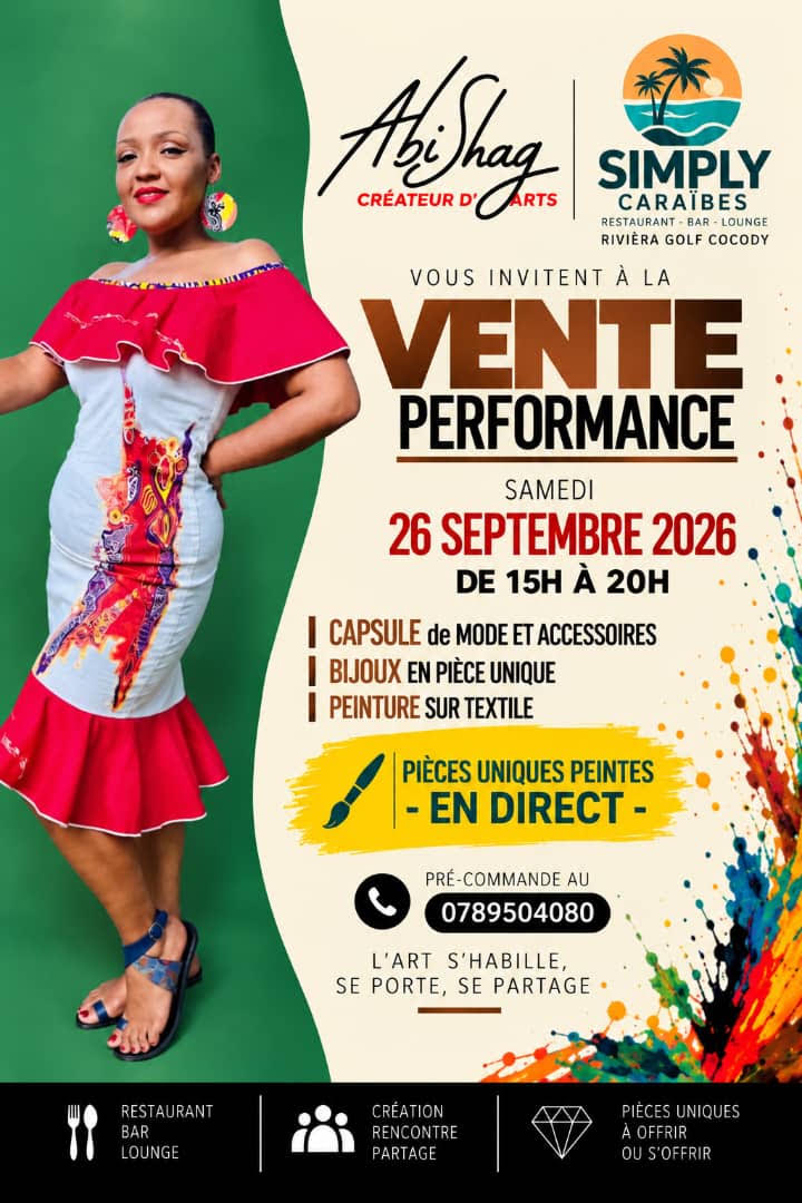Affiche de la vente-performance d’Abishag le 26 septembre 2026